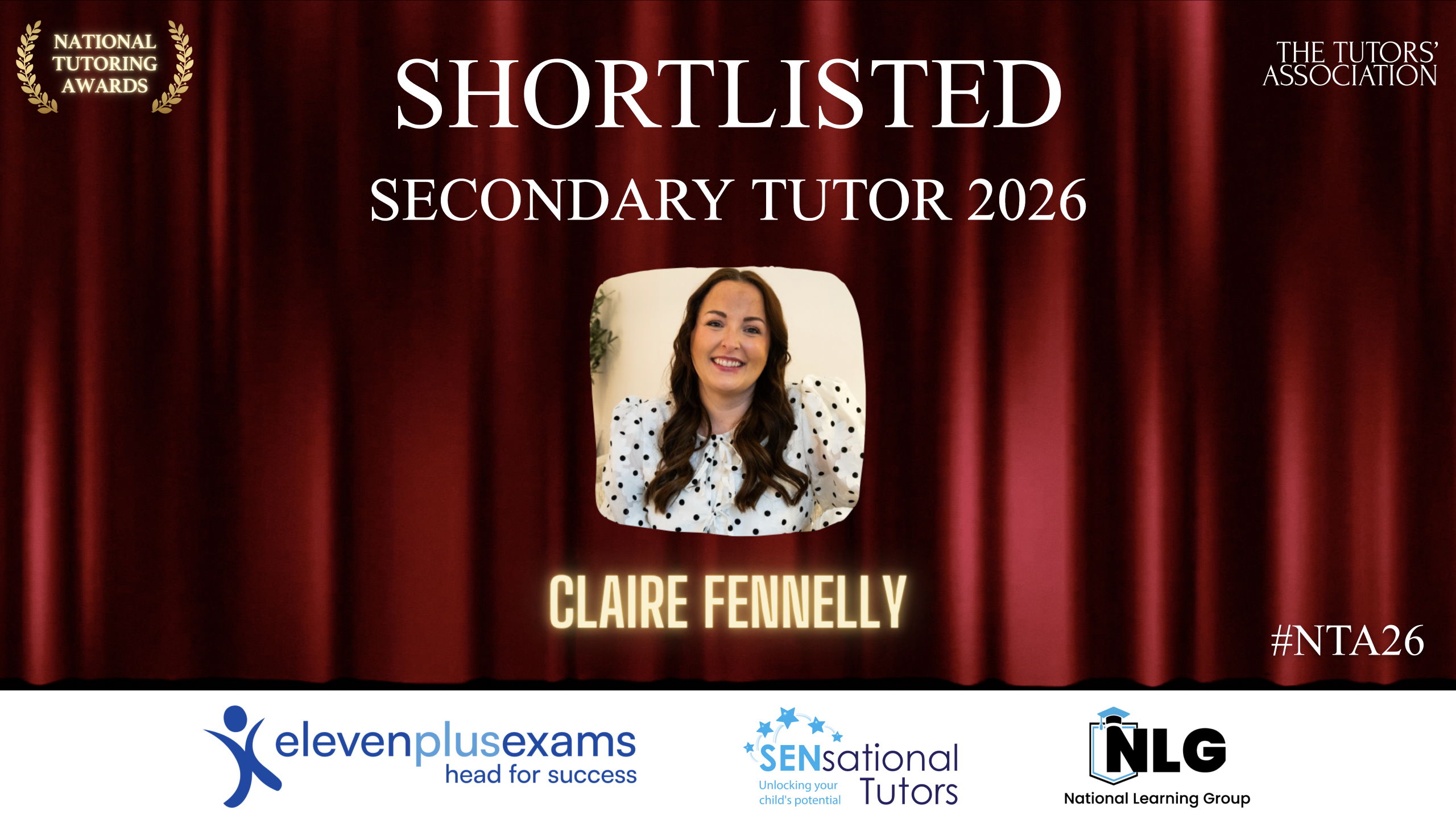 Shortlisted for Secondary Tutor of the Year 2026